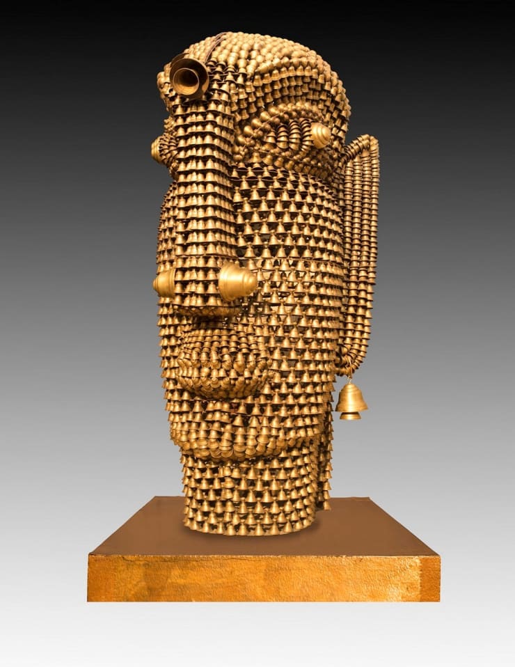 Paresh Maity Sounds of Silence, 2015 Brass and Copper 144" x 72" x 102"