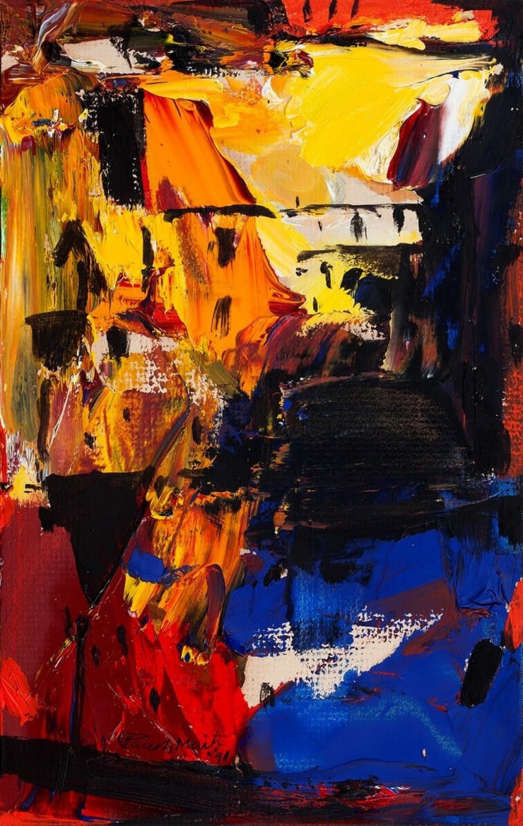 Paresh Maity Untitled, 1991 Oil on Board 12" x 7.5"