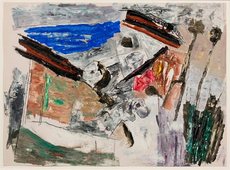 Ram Kumar Untitled, 1996 Acrylic on Paper 10.5" x 14.3"