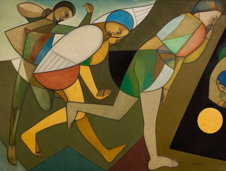 Neeraj Goswami Play, 2013 Oil on Canvas 36" x 48"