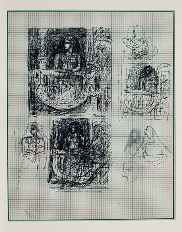 Ganesh Pyne Untitled Ink on Paper 10 1/8 x 8 1/8 in. 25.7 x 20.6 cm