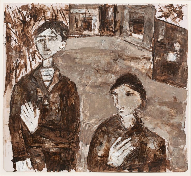 Ram Kumar Untitled, 1997 Acrylic on Paper 9.8" x 10.6"