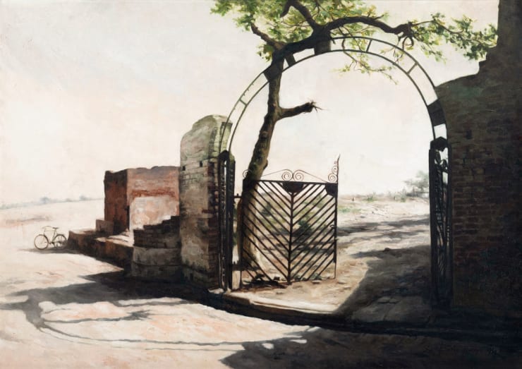 Sanjay Bhattacharya The Gate, 1994 Oil On Canvas 60in x 42in