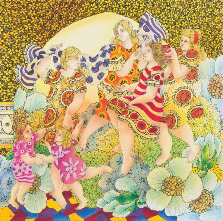 Maya Burman Untitled, 2016 Mixed Media on Paper 10" x 10"