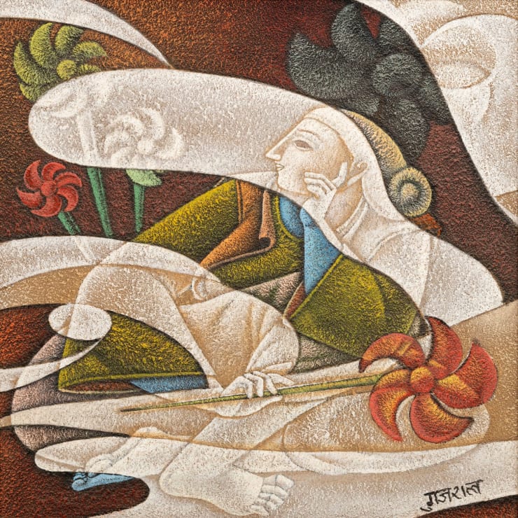 Satish Gujral Untitled, 2001 Mixed Media on Textured Canvas 24" x 24"