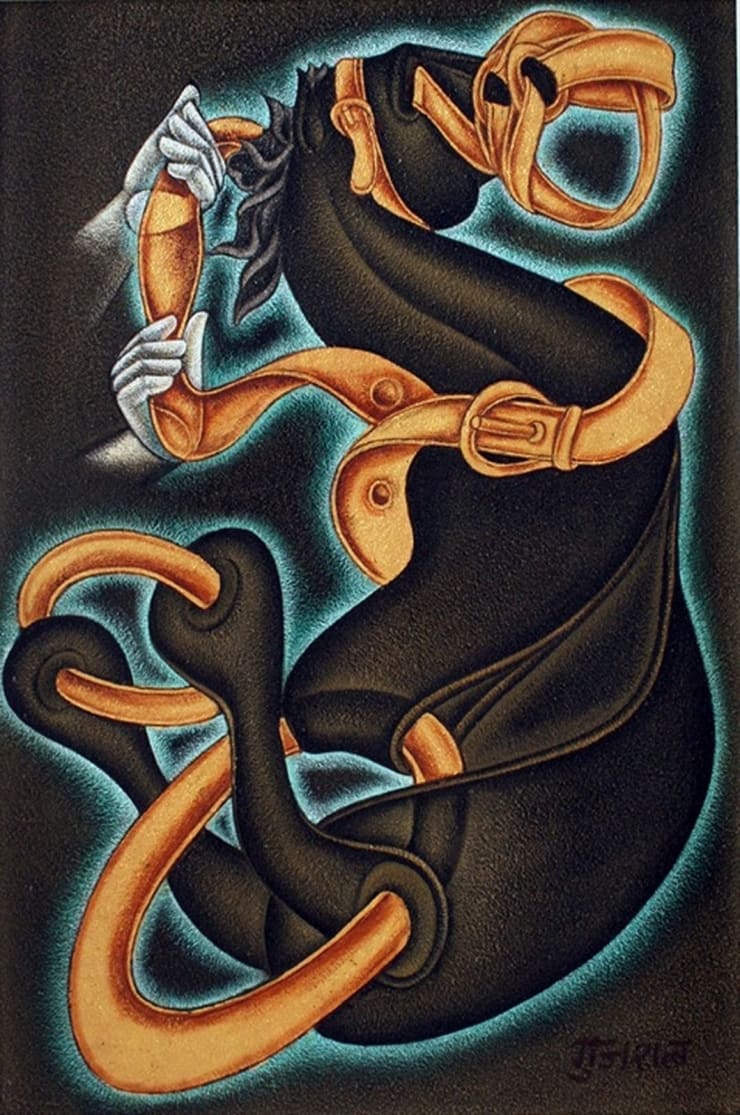 Satish Gujral Untitled, 2007 Acrylic and Gold on Canvas 36" x 24"