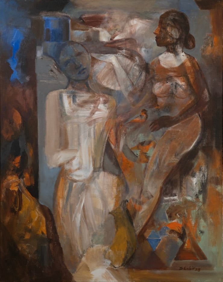 Shabir Hussain Santosh Untitled, 2023 Acrylic on Canvas 30 x 24 in. 76.2 x 61 cm