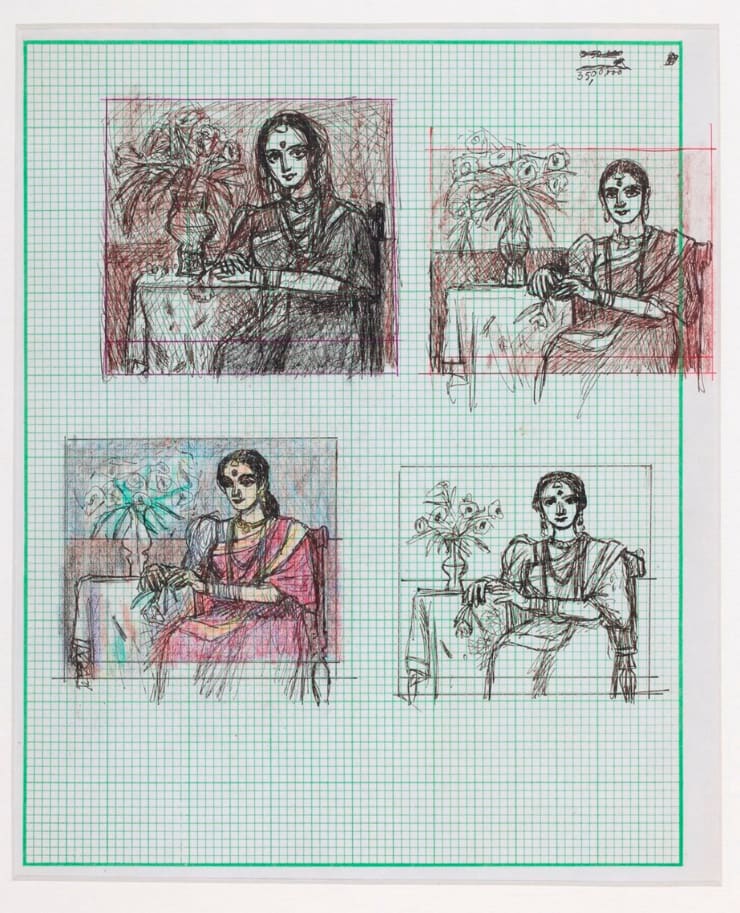 Ganesh Pyne Untitled Pen & Ink on Paper 11 3/4 x 8 1/8 in. 30 x 20.6 cm