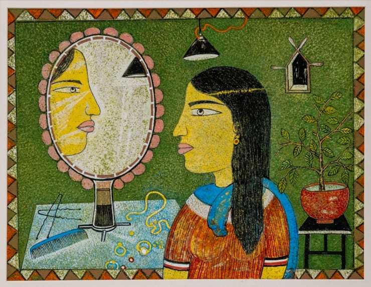 Manoj Dutta Untitled Tempera on card board 14.12 x 19.5 in; 35.86 x 49.53 cms