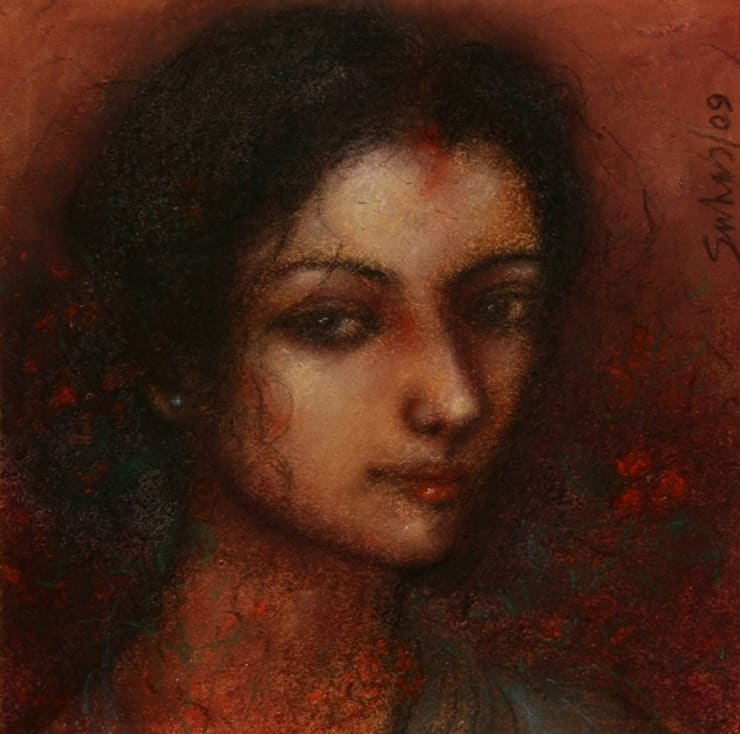 Suhas Roy Untitled, 2009 Soft Pastel on Rice Paper 19.5" x 19.5"