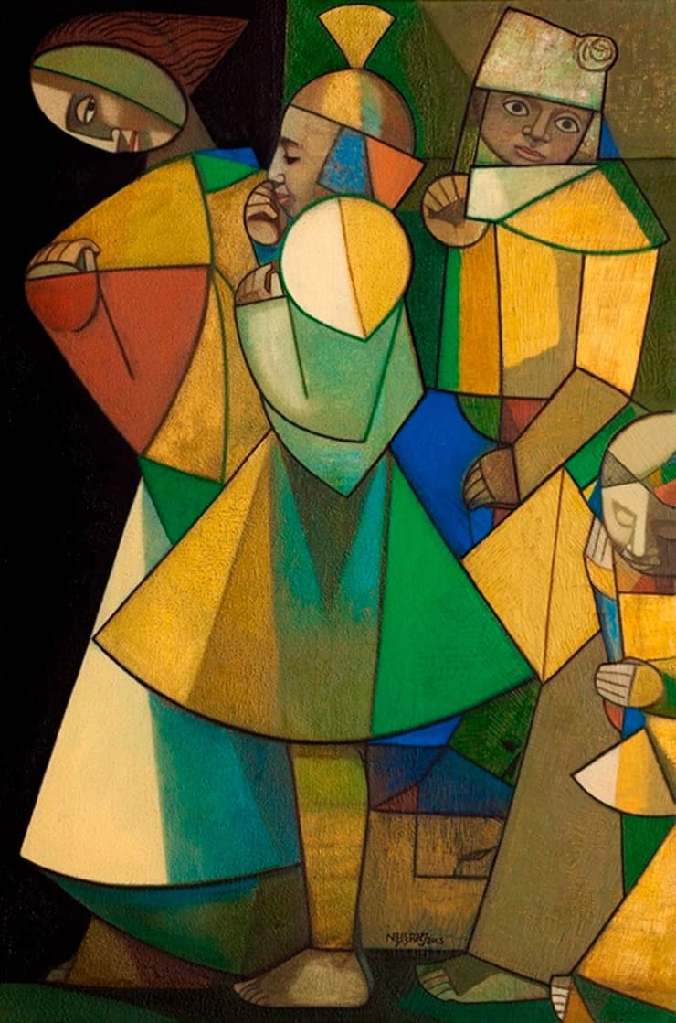 Neeraj Goswami Play by Night, 2013 Oil on canvas 36" x 24"