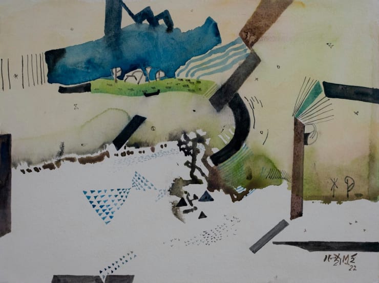 Ganesh Haloi Untitled, 2022 Watercolour on Paper 14 x 19 in. 35.6 x 48.3 cm