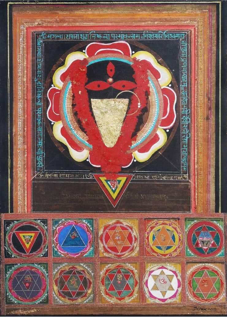 Dipak Banerjee Kali, 2013 Mixed Media on Canvas 26" x 18"