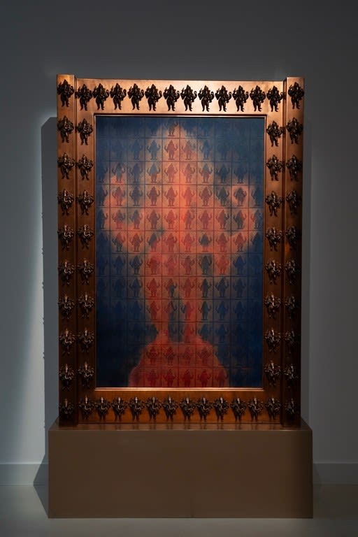 Satish Gupta Ganpati Mixed Media on Copper Leaf in Antique Finish 60" x 42" x 6.5" in