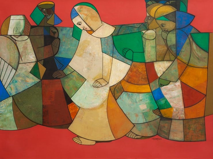 Neeraj Goswami The First Step, 2014 Acrylic on Canvas 36" x 48"