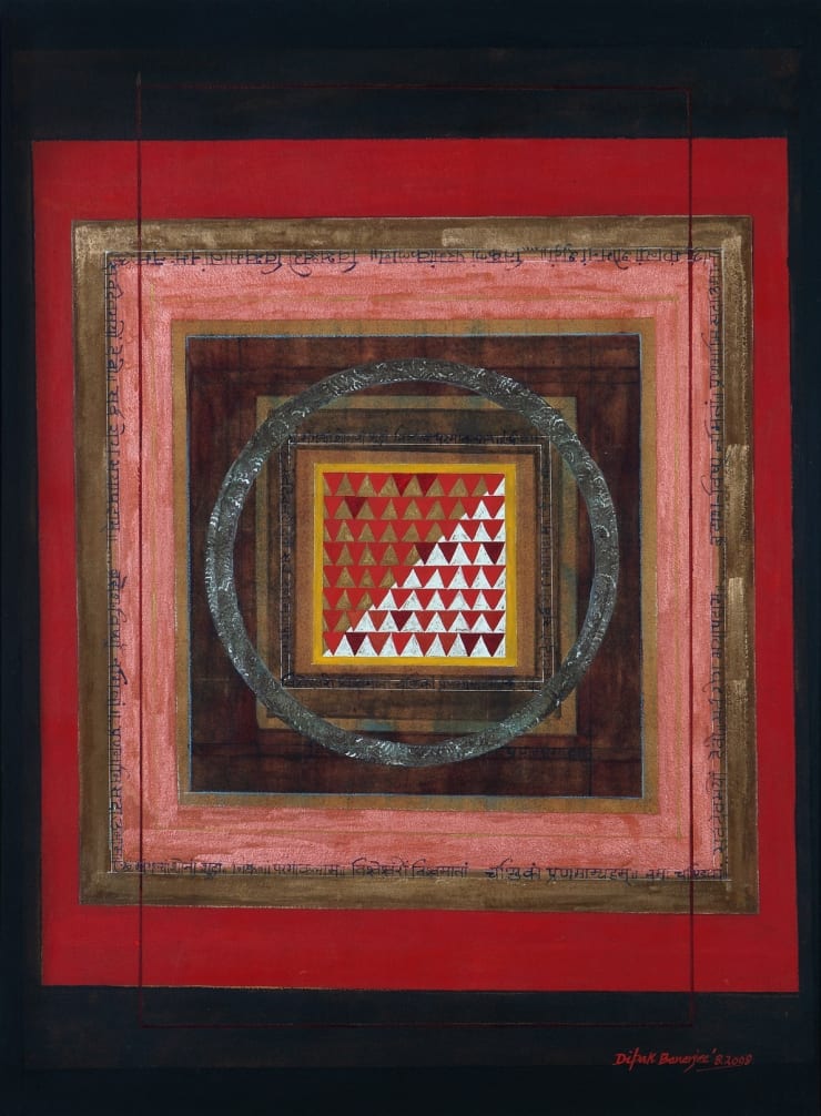 Dipak Banerjee Chausatyogini, 2008 Mixed Media on Canvas 41" x 31"