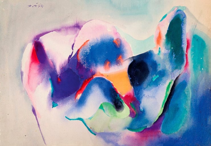 GR Santosh Untitled, 1967 Water Colour on Paper 15" x 22"