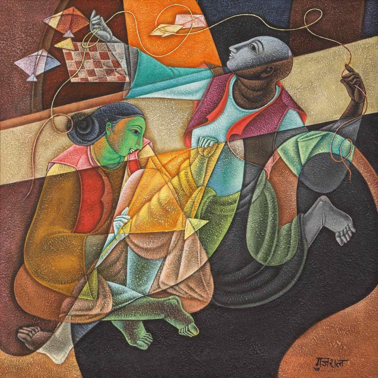 Satish Gujral Untitled, 2003 Acrylic on Canvas 42" x 42"