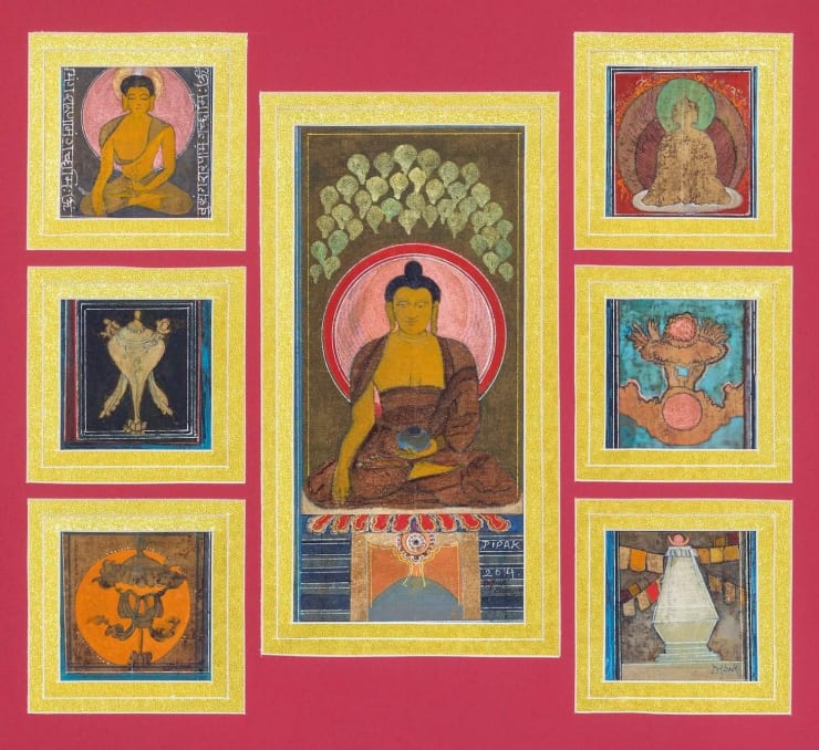 Dipak Banerjee Gautam Buddha, 2014 Acrylic on Canvas 16" x 18"