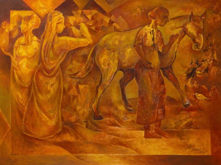 Shabir Hussain Santosh Untitled, 2024 Acrylic on Canvas 36 x 48 in. 91.4 x 121.9 cm