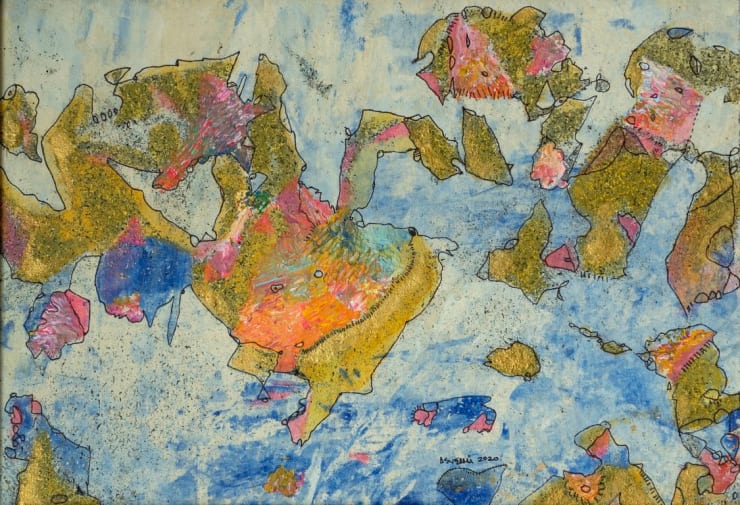 Deveshi Goswami Virgin Land II, 2020 Mixed Media on Canvas 11" x 15"