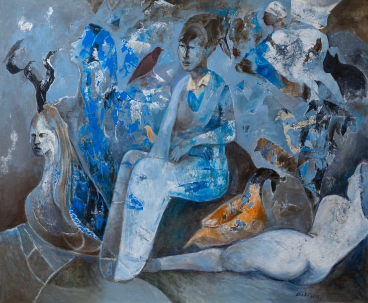 Shabir Hussain Santosh Untitled, 2025 Acrylic on Canvas 36 x 48 in. 91.4 x 121.9 cm