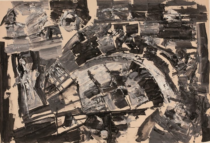 Ram Kumar Untitled, 1992 Acrylic on Paper 15" x 22"