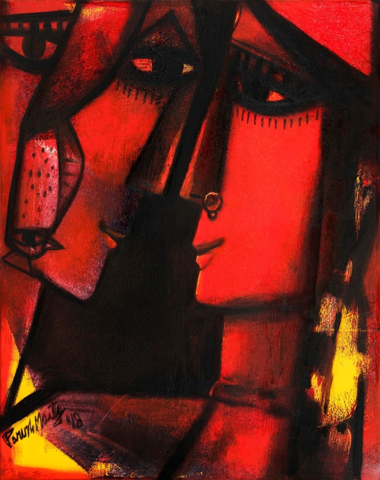 Paresh Maity By my side, 2018 Oil on Canvas 30" x 24"