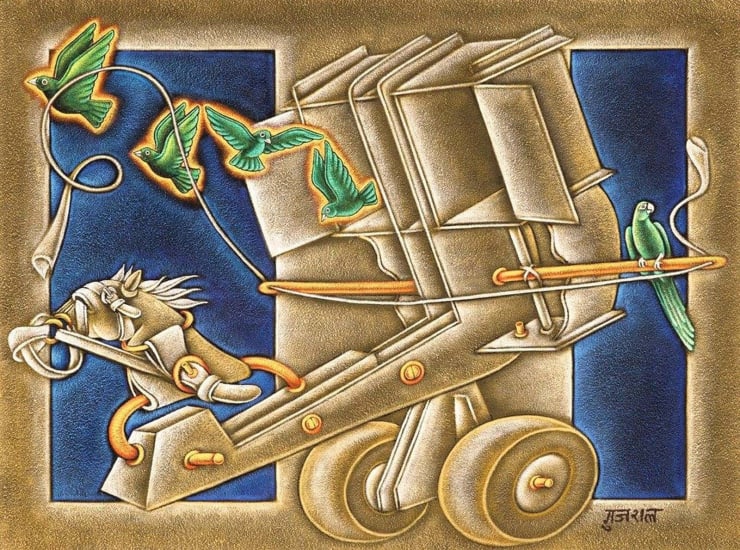 Satish Gujral Untitled, 2008 Acrylic on Canvas 34" x 45"