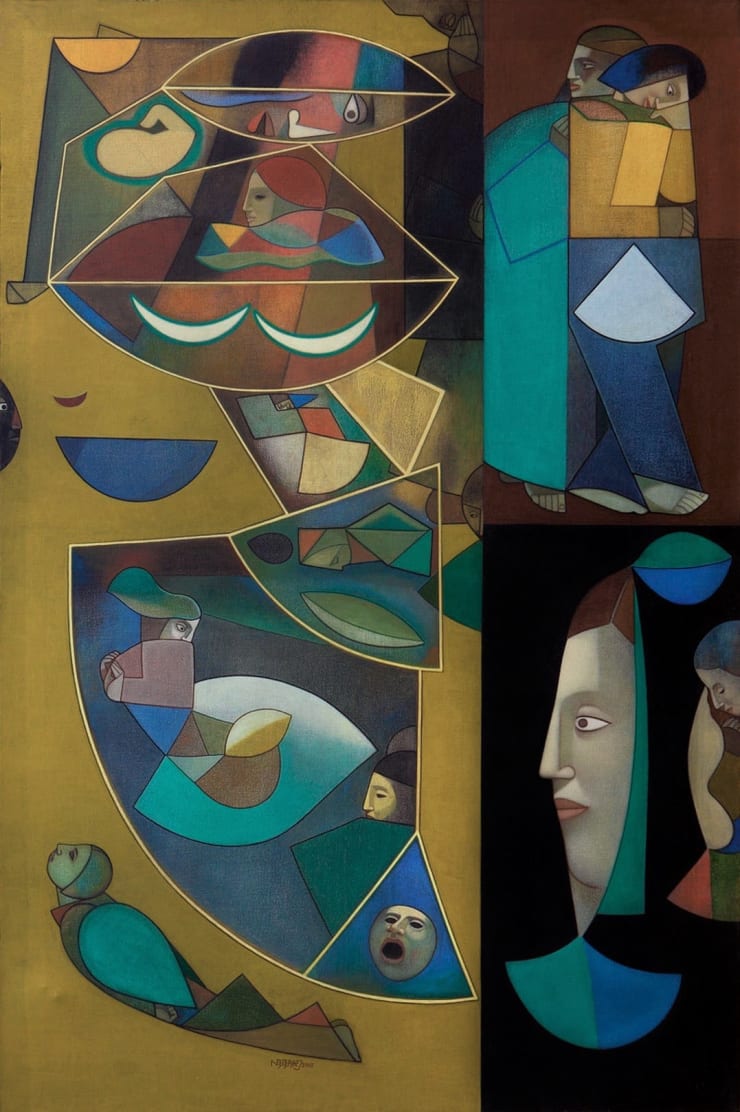 Neeraj Goswami Rise (mute reverberations), 2013 Oil on Canvas 72" x 48"