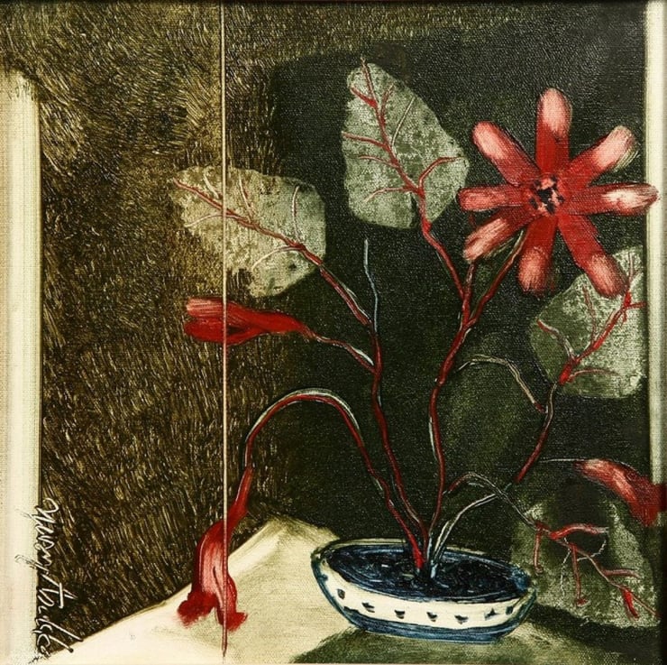 Yusuf Arakkal Untitled Oil On Canvas 11 3/8 x 11 3/8 in. 29 x 29 cm