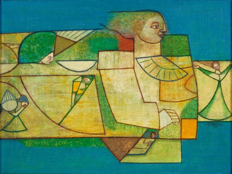 Neeraj Goswami Flight, 2012 Acrylic on Canvas 12" x 16"