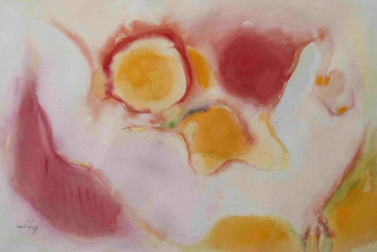 GR Santosh Untitled Water Colour on Paper 12 x 17 1/2 in. 30.5 x 44.5 cm