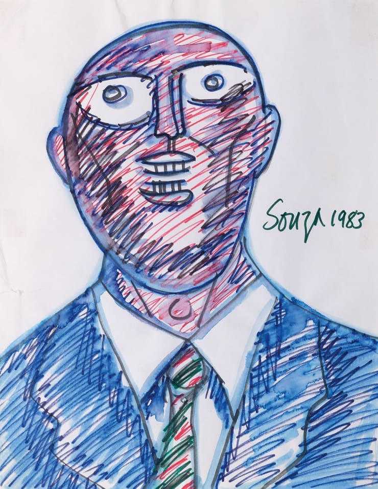 FN Souza Untitled, 1983 Sketch Pen on Paper 11 x 8 1/2 in. 27.9 x 21.6 cm
