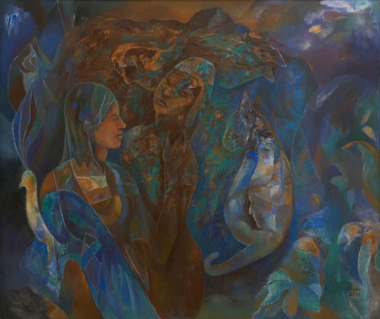 Shabir Hussain Santosh Untitled, 2020 Acrylic on Canvas 47.5 x 59.5 in