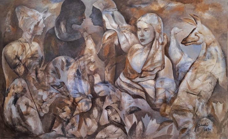 Shabir Hussain Santosh Untitled, 2024 Acrylic on Canvas 48 x 78 in. 121.9 x 198.1 cm