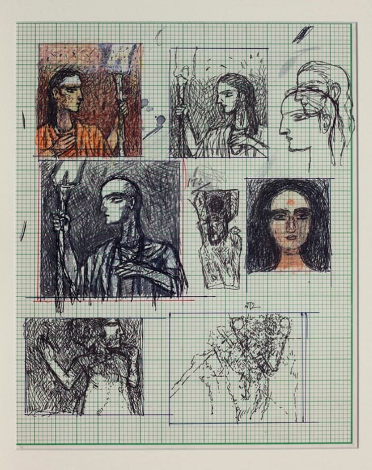 Ganesh Pyne Untitled Ink & Paint on Paper 10 1/8 x 8 1/8 in. 25.7 x 20.6 cm