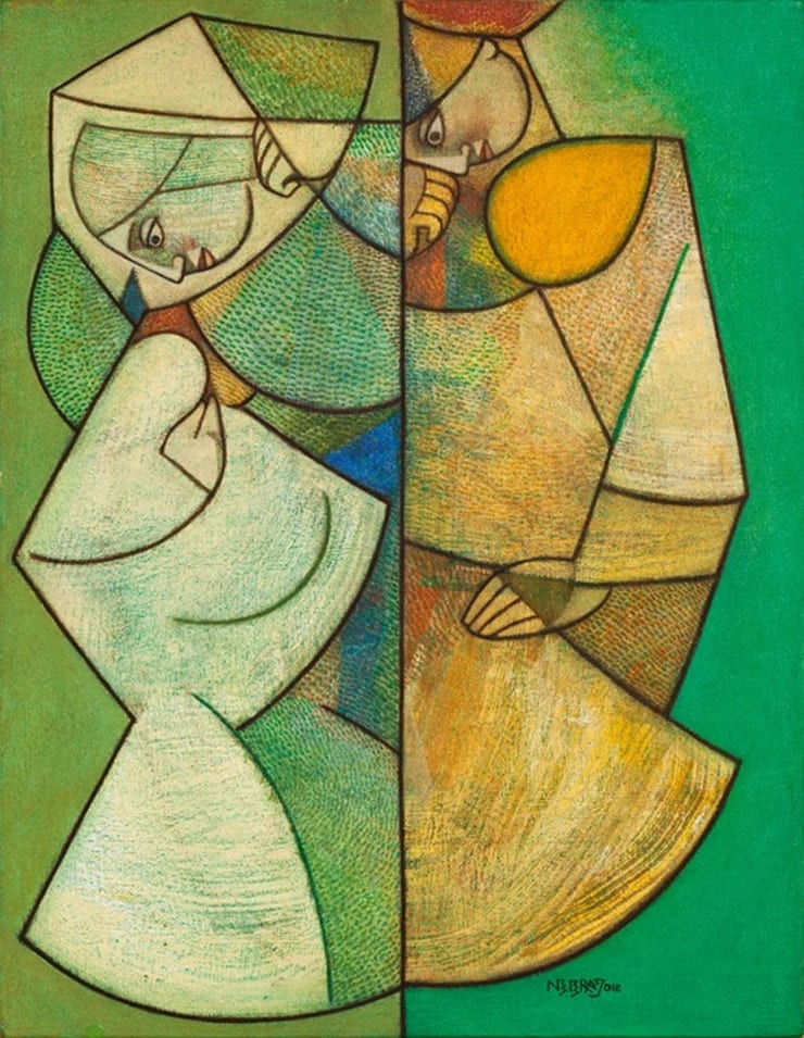 Neeraj Goswami Dancing-Couple, 2012 Acrylic On Canvas 18" x 14"