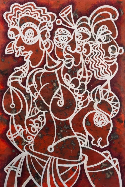 Nandan Purkayastha Luminous II, 2025 Acrylic, Oil Pigment stick on Canvas 60 x 48 in.