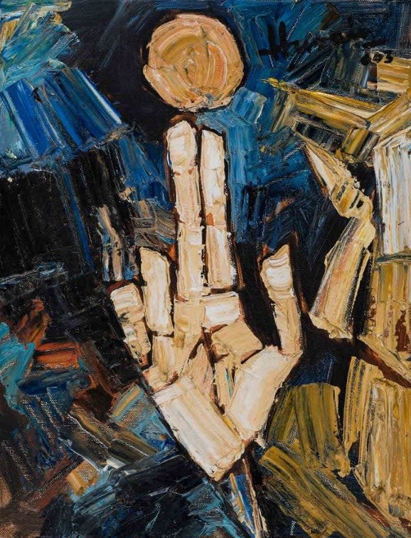 M F Husain Untitled, 2003 Oil on Canvas 16 x 12 in. 40.6 x 30.5 cm