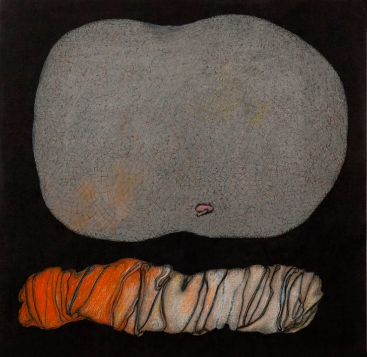 Jogen Chowdhury In my Dream IV, 1977 Ink & Pastel on Paper 13.5" x 13.5"