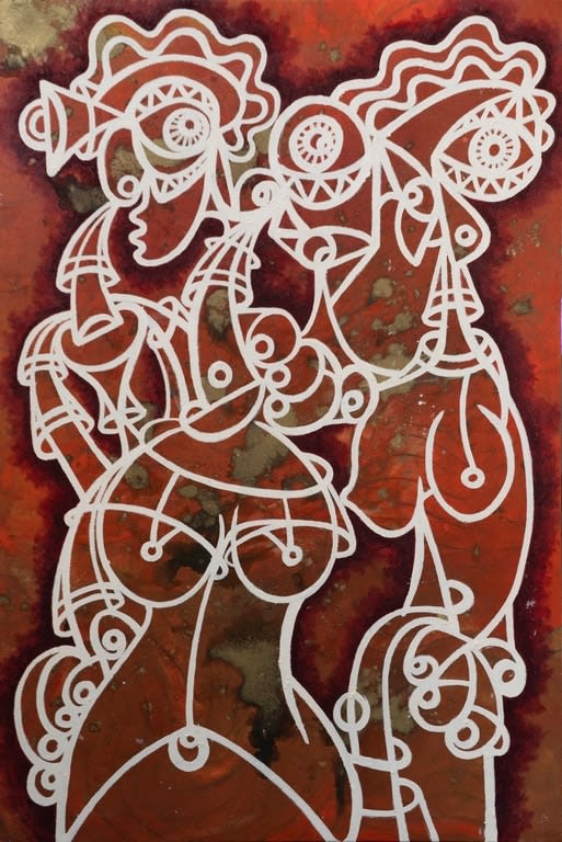 Nandan Purkayastha Luminous I, 2025 Acrylic, Oil Pigment stick on Canvas 60 x 48 in.