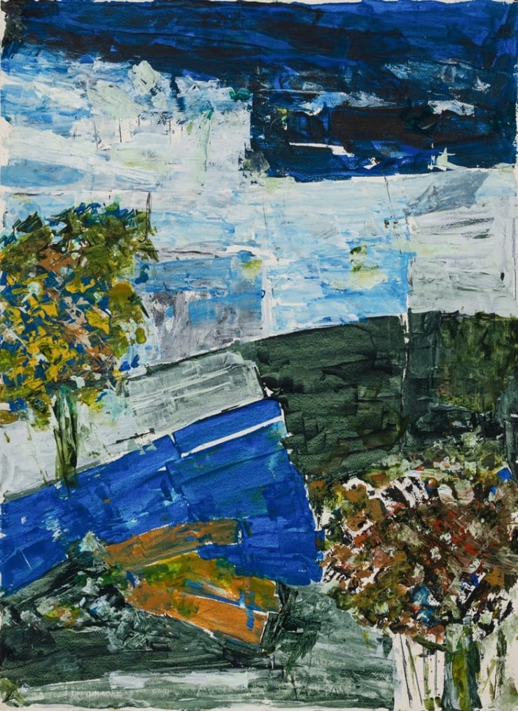 Ram Kumar Untitled, 2016 Acrylic on Paper 30 x 22 in.