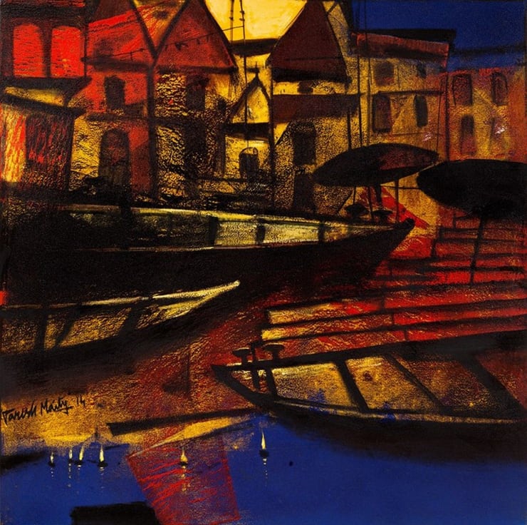 Paresh Maity Eternal Light, 2014 Oil on Canvas 48" x 48"