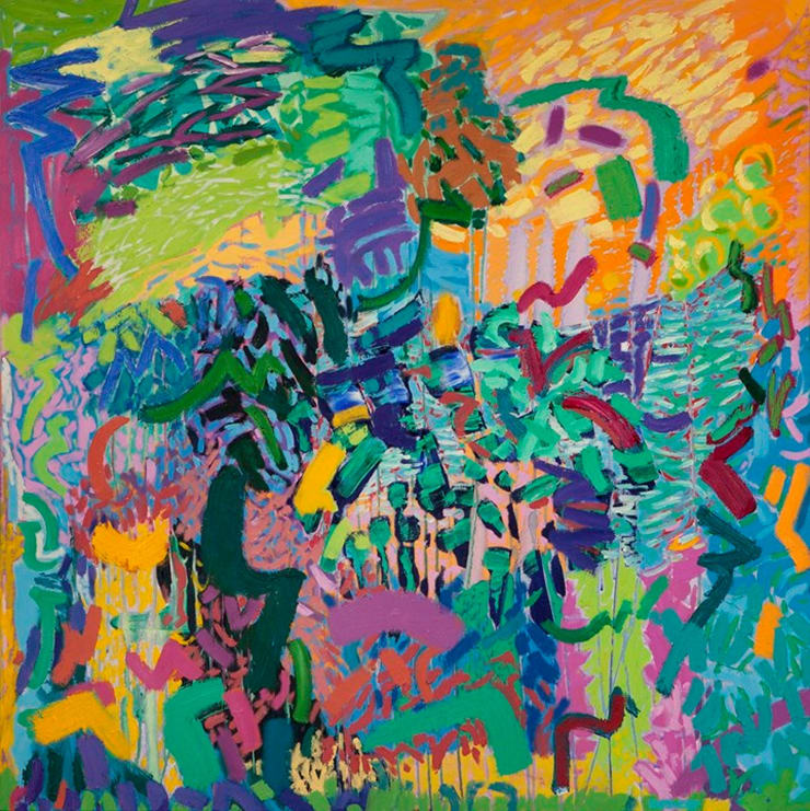 Gurdeep Singh Untitled, 2012 Acrylic and Oil on Canvas 48" x 48"
