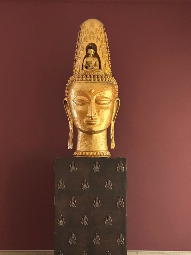 Satish Gupta Bodhisattva, 2015 Copper Gold plating and enamel work 94”x 24”x24”