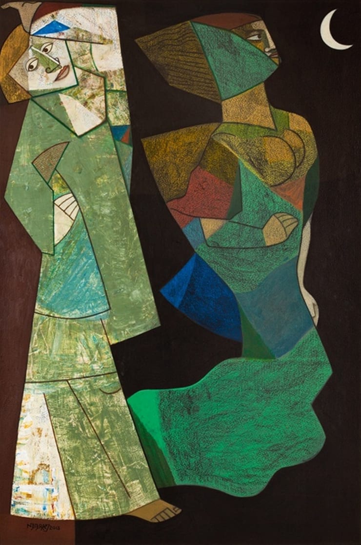 Neeraj Goswami Night , 2013 Acrylic on board 35" x 23"