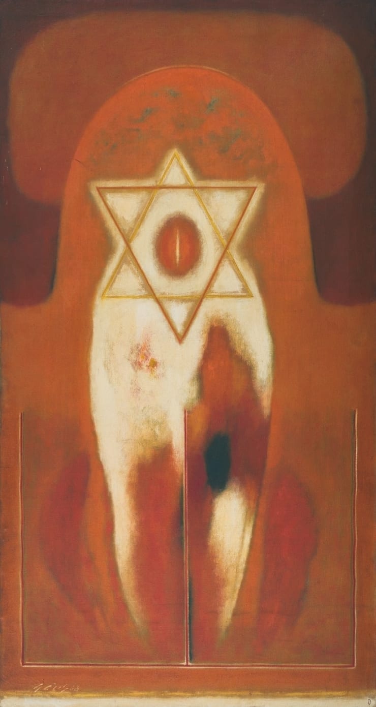 GR Santosh Untiitled, 1968 Oil on Canvas 51.1" x 27.1"