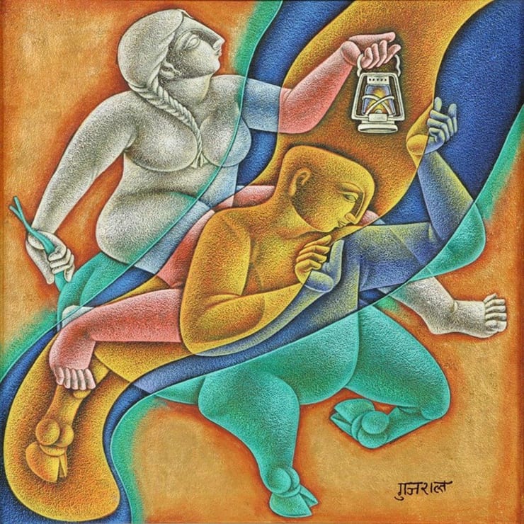 Satish Gujral Untitled, 2012 Acrylic and Gold on Canvas 24" x 24"