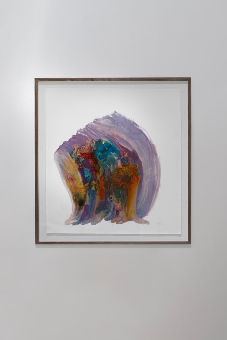 Sophie Hing Yee Cheung CMYK Painting: Human Bodies Reflected in Tube Windows, 2024 Inkjet printer ink on paper 91.5 x 84.1 cm 105.4 x 97.7 cm framed